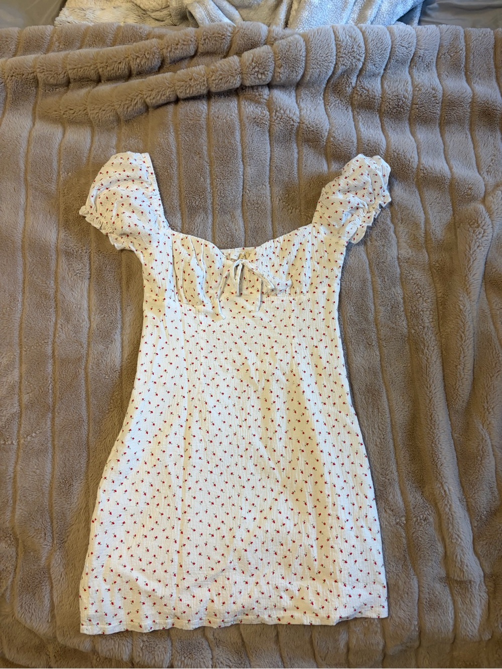 White Floral Babydoll Dress
